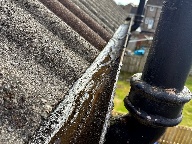 Gutter after cleaning, job 9